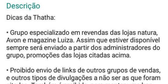 Imagem do grupo de WhatsApp Dicas da Thatha