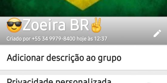 Imagem do grupo de WhatsApp Zueira Br