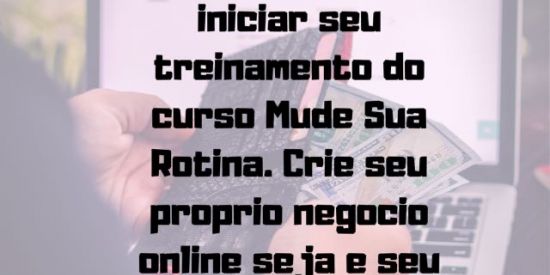 Imagem do grupo de WhatsApp Venha e mude sua rotina