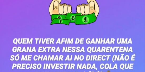 Imagem do grupo de WhatsApp DINHEIRO SEM INVESTIR
