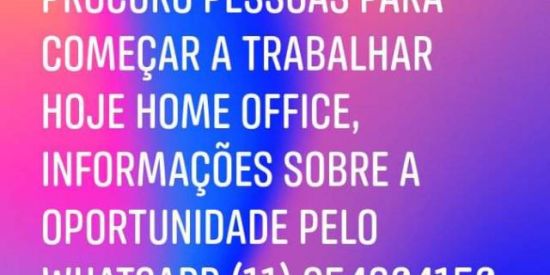 Imagem do grupo de WhatsApp Trabalhe em Home Office