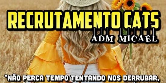 Imagem do grupo de WhatsApp RECRUTAMENTO CATS✨
