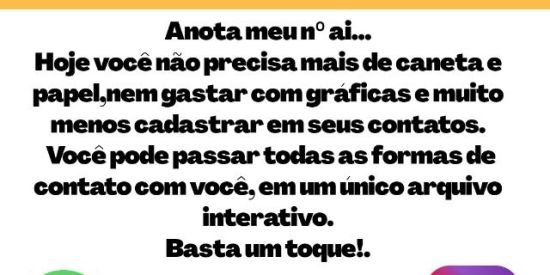 Imagem do grupo de WhatsApp Cartão visita interativo