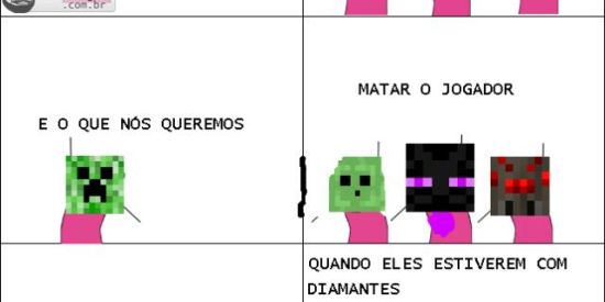 Imagem do grupo de WhatsApp Minecreft meme