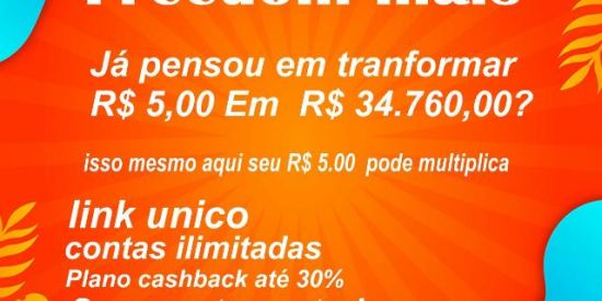 Imagem do grupo de WhatsApp Transforme R$ 5 em 30 mil