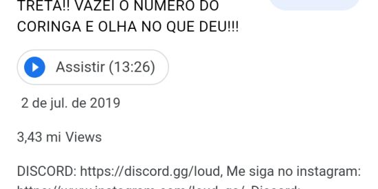 Imagem do grupo de WhatsApp Loud