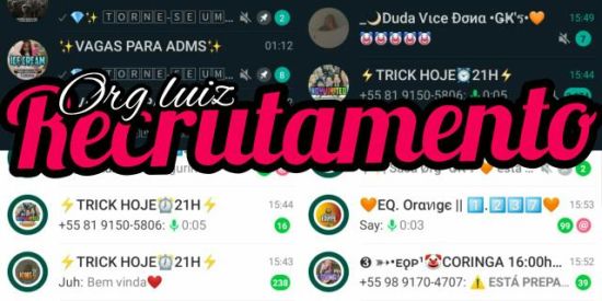 Imagem do grupo de WhatsApp Recrutamento do •ǤҜ'ร