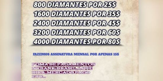 Imagem do grupo de WhatsApp recarga jogo promocoes 💎💎