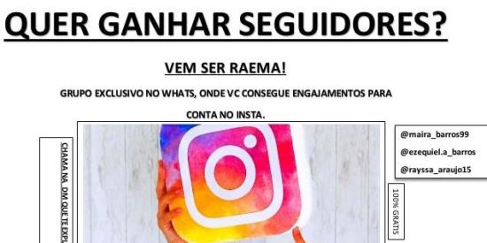 Imagem do grupo de WhatsApp Curtidas/seguidoresRAEMA