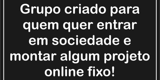 Imagem do grupo de WhatsApp Novos Sócios 💱