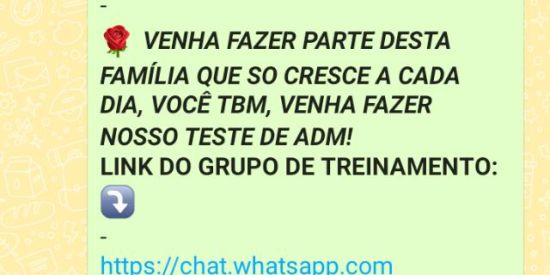 Imagem do grupo de WhatsApp Recrutamento cobalto