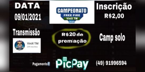 Imagem do grupo de WhatsApp CAMP ViniX TM