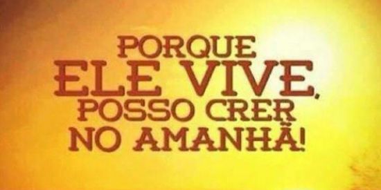 Imagem do grupo de WhatsApp Porque ele vive ❤