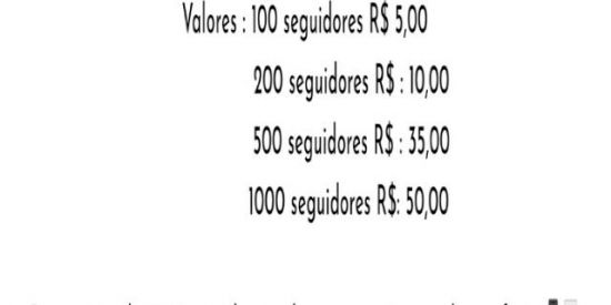 Imagem do grupo de WhatsApp Vendas de seguidores curtidas