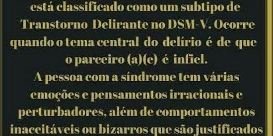 Imagem do grupo de WhatsApp Síndrome de Otelo