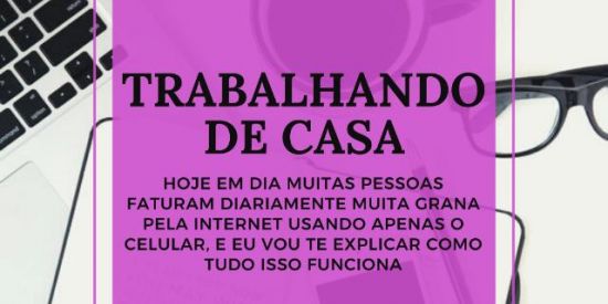 Imagem do grupo de WhatsApp TRABALHANDO DE CASA 📲💸