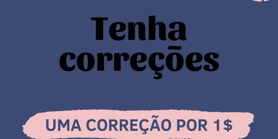 Imagem do grupo de WhatsApp CORREÇÃO POR APENAS 1R$