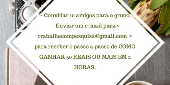 Imagem do grupo de WhatsApp Ganhe dinheiro em 2 horas