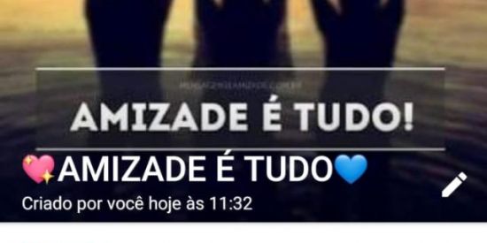 Imagem do grupo de WhatsApp Amizade é tudo