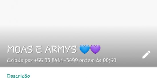 Imagem do grupo de WhatsApp Army