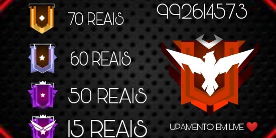 Imagem do grupo de WhatsApp UPAMENTO DE CONTAS FF 📱❤️