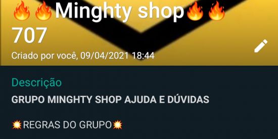 Imagem do grupo de WhatsApp Minghty Shop