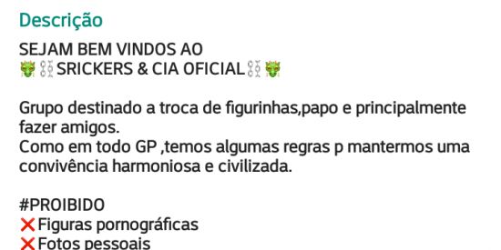 Imagem do grupo de WhatsApp STICKERS & CIA OFC