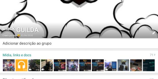 Imagem do grupo de WhatsApp guilda black