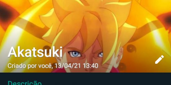 Imagem do grupo de WhatsApp Akatsuki