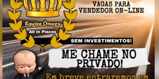 Imagem do grupo de WhatsApp VAGAS PARA VENDEDOR ON 📲