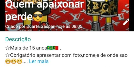 Imagem do grupo de WhatsApp Novas amizades 2021😎