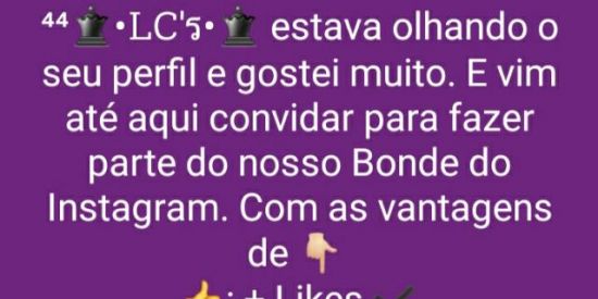 Imagem do grupo de WhatsApp Sequidores no insta