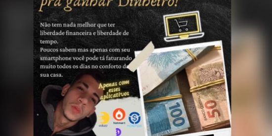 Imagem do grupo de WhatsApp Quer ganhar dinheiro💰?