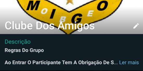 Imagem do grupo de WhatsApp Clube dos Amigos
