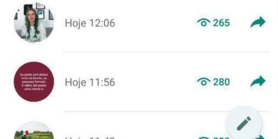 Imagem do grupo de WhatsApp Visualização nos status 7