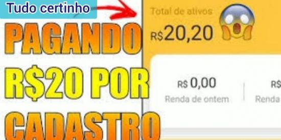 Imagem do grupo de WhatsApp App pagando no cadastro 😉