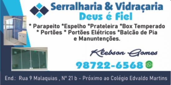 Imagem do grupo de WhatsApp Serralheria & vidraçaria