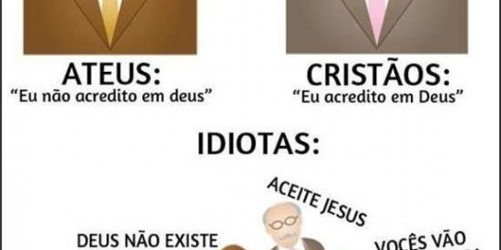 Imagem do grupo de WhatsApp Cristãos versus Ateus