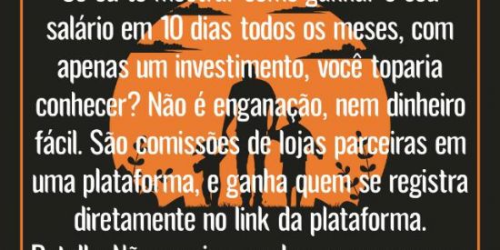 Imagem do grupo de WhatsApp Trabalhe pelo celular