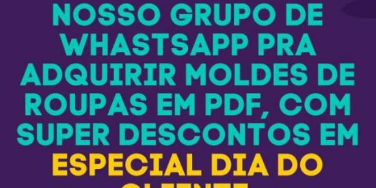 Imagem do grupo de WhatsApp MODELAGEM EM PDF 👚