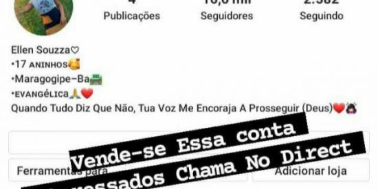 Imagem do grupo de WhatsApp Vendo uma conta de 16k & uma de 10k