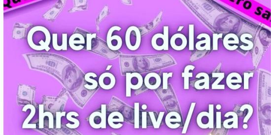 Imagem do grupo de WhatsApp CONTRATANDO LIVESTREANS