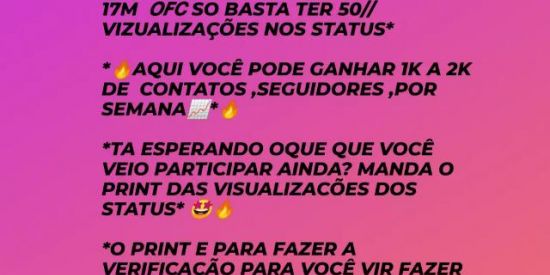 Imagem do grupo de WhatsApp _recrutamento pra 17M_😳