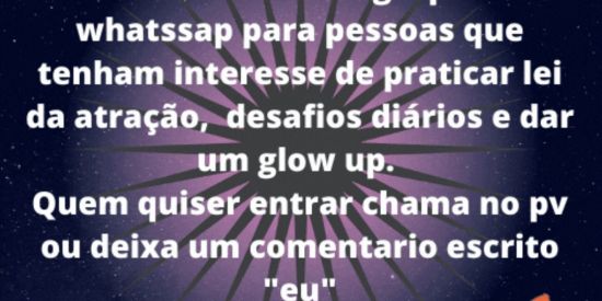 Imagem do grupo de WhatsApp Desafios Diários