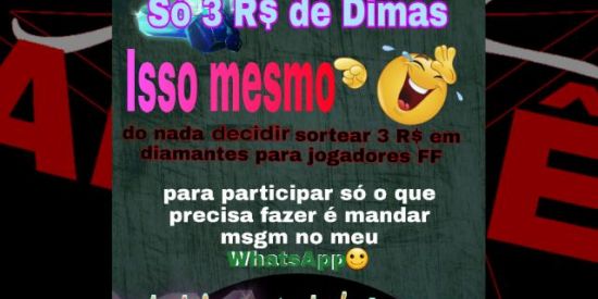 Imagem do grupo de WhatsApp SORTEIO DE 3R$ EM DIMA💎