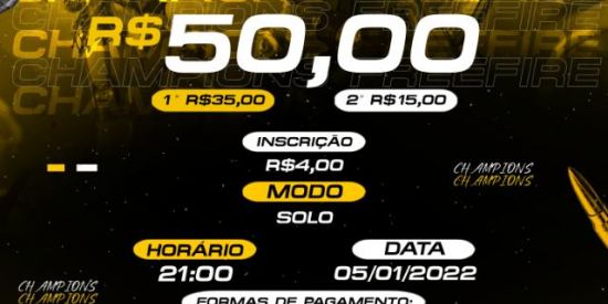 Imagem do grupo de WhatsApp CHAMPIONS FREE FIRE