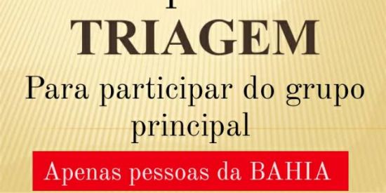 Imagem do grupo de WhatsApp Grupo de Triagem para participar do grupo principal