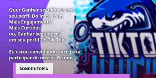 Imagem do grupo de WhatsApp Seguidores no Instagram