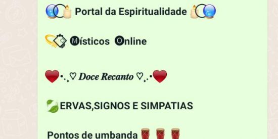 Imagem do grupo de WhatsApp Triagem Grupos Místicos