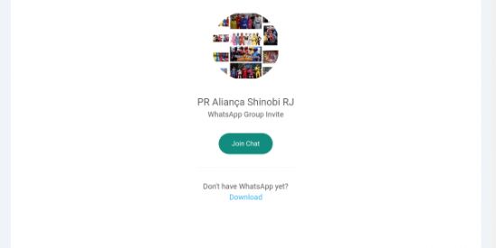 Imagem do grupo de WhatsApp Aliança Shinobi RJ